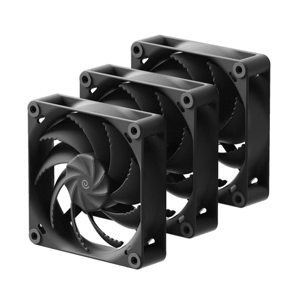 Miniatyrbillede 1 af 2: HAVN HVN-FS-H1230-02-TRI Computerkølesystem Computerkabinet Ventilator 12 cm Sort 3 stk