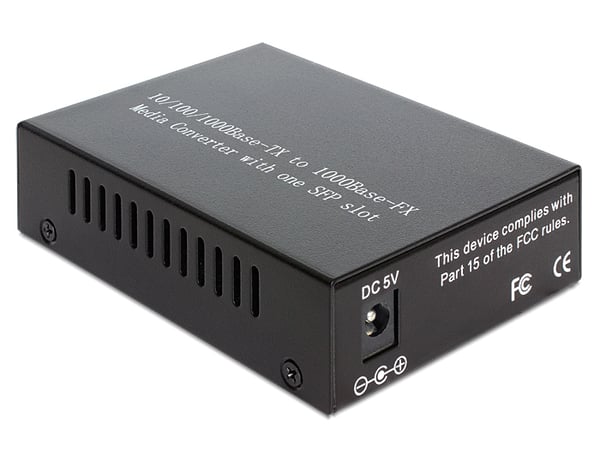DeLOCK Media Converter 1000Base-T to SFP mediakonverterare för nätverk 1000 Mbit/s Svart