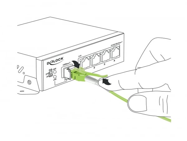 DeLOCK 85688 InfiniBand och fiberoptisk kabel 1 m LC Grön