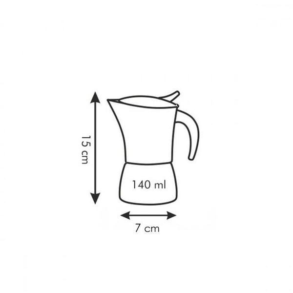 Miniatyrbillede 3 af 5: Tescoma Monte Carlo Moka gryde 0,14 L Rustfrit stål