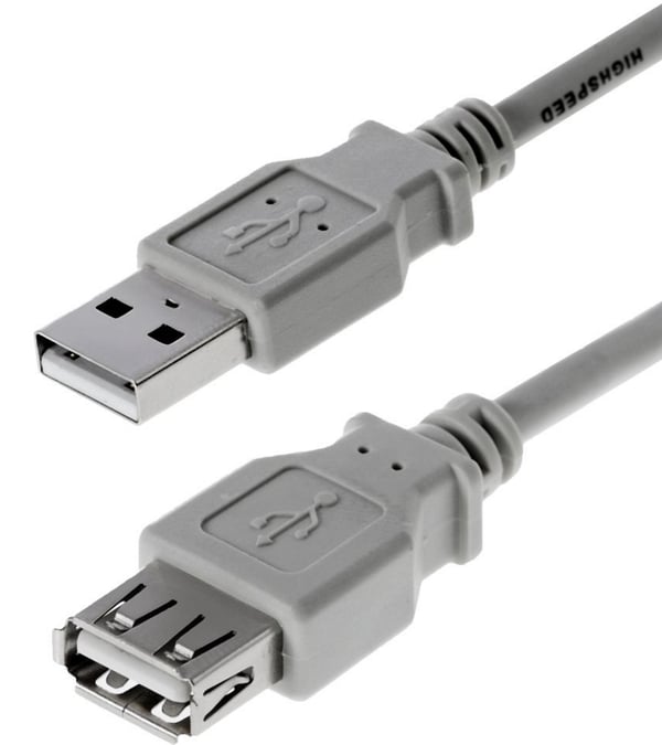 Helos 011990 USB-kabel USB 2.0 3 m USB A Grå