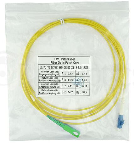 Miniatyrbillede 7 af 8: BlueOptics SFP2122BU5MS InfiniBand og fiberoptisk kabel 5 m LC SC Gul