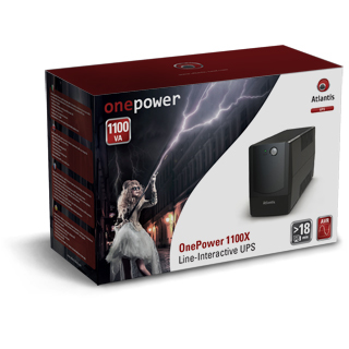 Miniatyrbillede 2 af 3: Atlantis Land OnePower PX1100 UPS-enhed 1,1 kVA 550 W 4 AC stikkontakt(er)