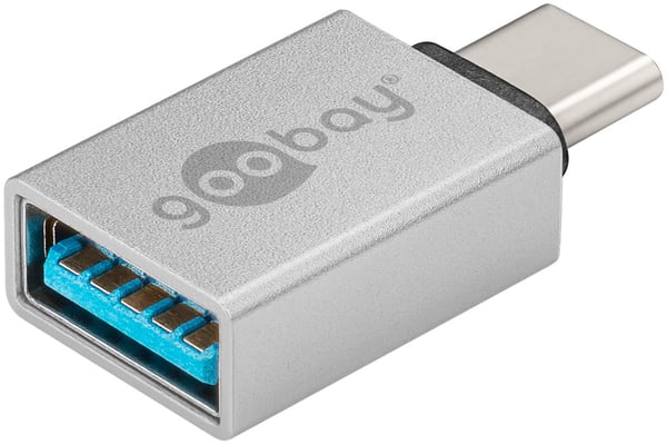 Goobay 56620 kabel kønsskifter USB C USB A Sølv