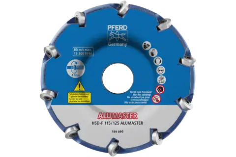 Miniatyrbillede 1 af 4: PFERD Milling tools with ALUMASTER cutting inserts, HSD-F design for flat applications 1 stk