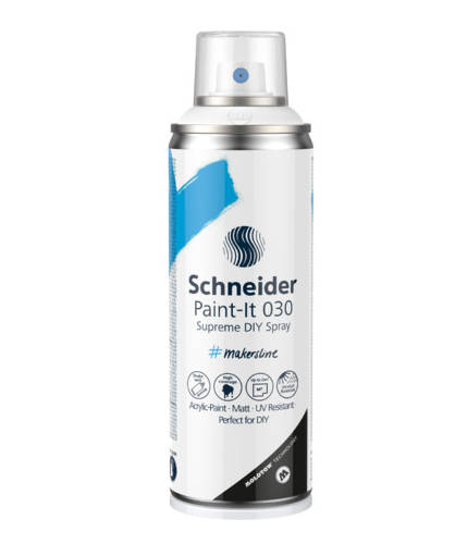 Miniatyrbillede 1 af 9: Schneider Schreibgeräte Paint-It 030 Supreme DIY Spray akrylmaling 200 ml Hvid Spraydåse