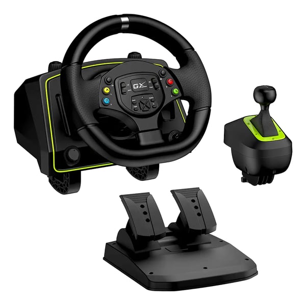 Miniatyrbild 1 av 4: Genius SpeedMaster X2 Svart, Grön USB Ratt + Pedaler PC, PlayStation 4, Playstation 3, Xbox 360, Xbox One, Xbox Series X