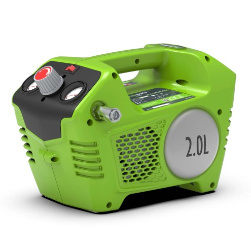 Miniatyrbild 1 av 5: Greenworks GD24AC luftkompressor 40 l/min Batteri
