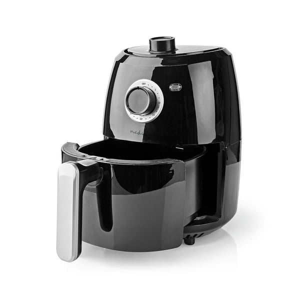 Nedis KAAF120FBK frituregryde Enkelt 2,4 L Enkeltstående 1000 W Varmluftsteger Aluminium, Sort