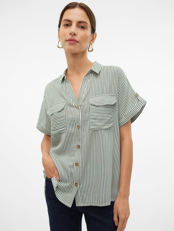 Vero Moda VMBUMPY Shirt,10310139,XL Skjorta Kortärmad Viskos