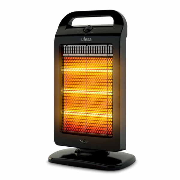 Miniatyrbillede 1 af 2: Ufesa Scuti Indendørs Sort 1200 W Halogen elektrisk rumvarmer
