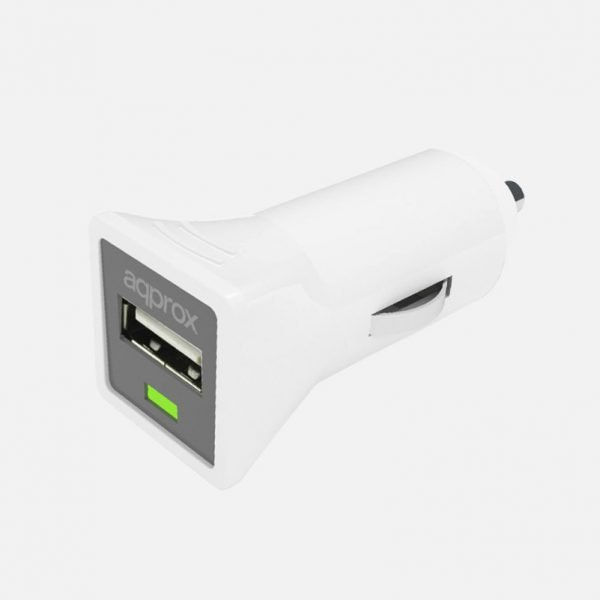 Approx APPUSBCARW oplader til mobil enhed Smartphone Sort, Hvid Cigartænder Automatisk