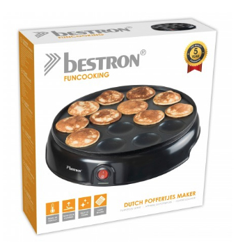 Miniatyrbillede 2 af 3: Bestron APFM700Z pandekage- og crepes-maskine 14 pandekage(r) 800 W Sort