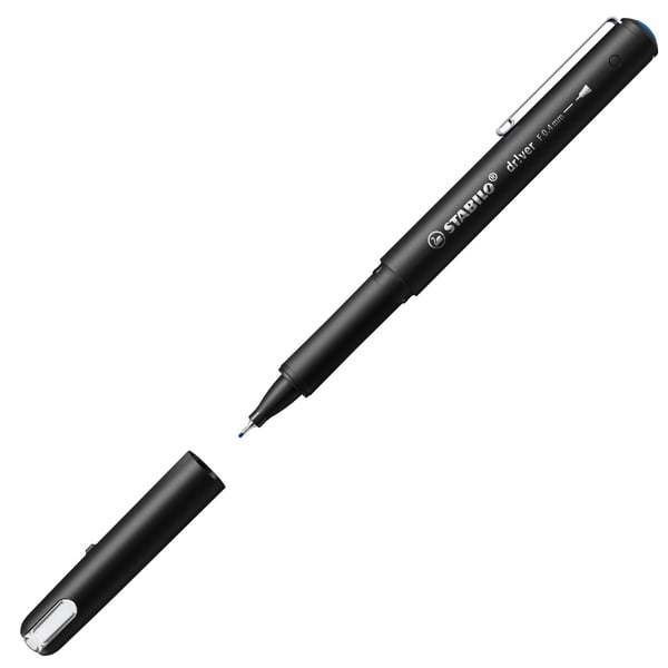 Miniatyrbillede 1 af 6: STABILO dr!ver fineliner Fin Blå 1 stk