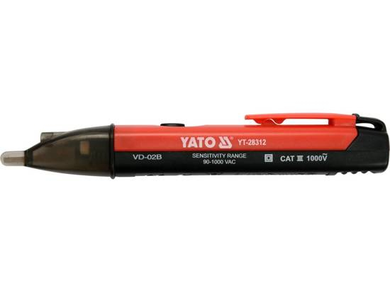 Yato YT-28312 linjespænding detektor 90 - 1000 V Sort, Rød