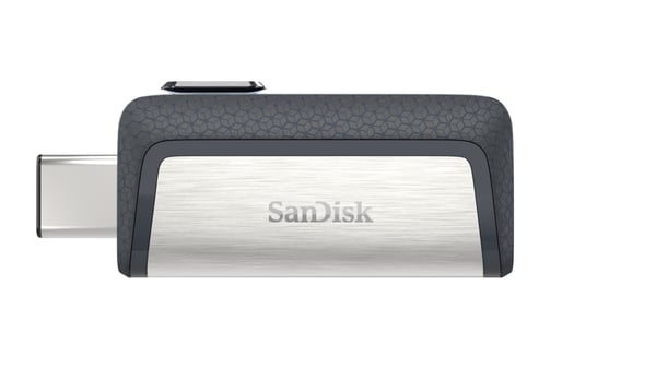 SanDisk Ultra Dual Drive USB Type-C USB-sticka 128 GB USB Type-A / USB Type-C 3.2 Gen 1 (3.1 Gen 1) Svart, Silver