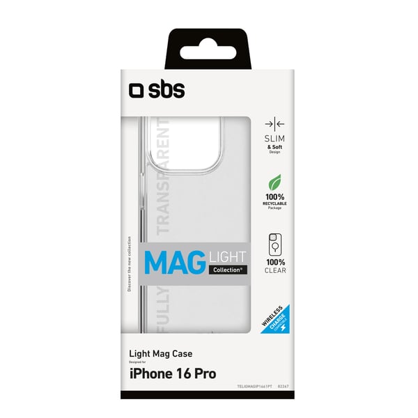 SBS Light Mag mobiltelefonfodral 16 cm (6.3") Mobilskal Transparent