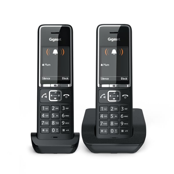 Gigaset COMFORT 550 duo Analog telefon Namn och uppringnings-ID Svart