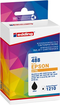 Edding EDD-488 bläckpatroner 1 styck Kompatibel Svart