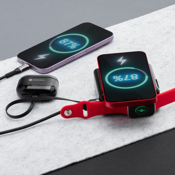 Miniatyrbillede 6 af 13: Forcell 5903396375378 powerbank 15000 mAh Trådløs opladning Sort
