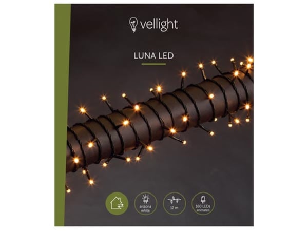 Miniatyrbillede 2 af 3: Velleman V-LUN-12-A-24V-AW-GW kædelys 12 m 160 Lampe( r) LED