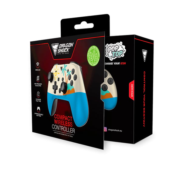 Miniatyrbillede 6 af 6: Dragonshock PopTop Compact Flerfarvet Bluetooth Gamepad Nintendo Switch