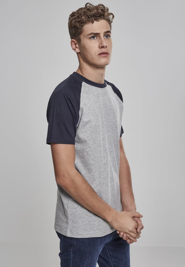 Urban Classics Raglan Contrast Tee T-shirt Crew neck Kort ærme Bomuld, Jersey