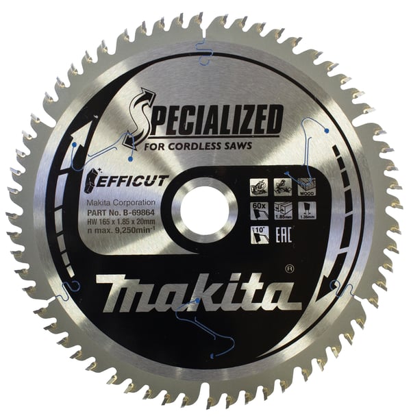Makita B-69864 pyörösahanterä 16,5 cm 1 kpl Makita B-69864 pyörösahanterä 16,5 cm 1 kpl