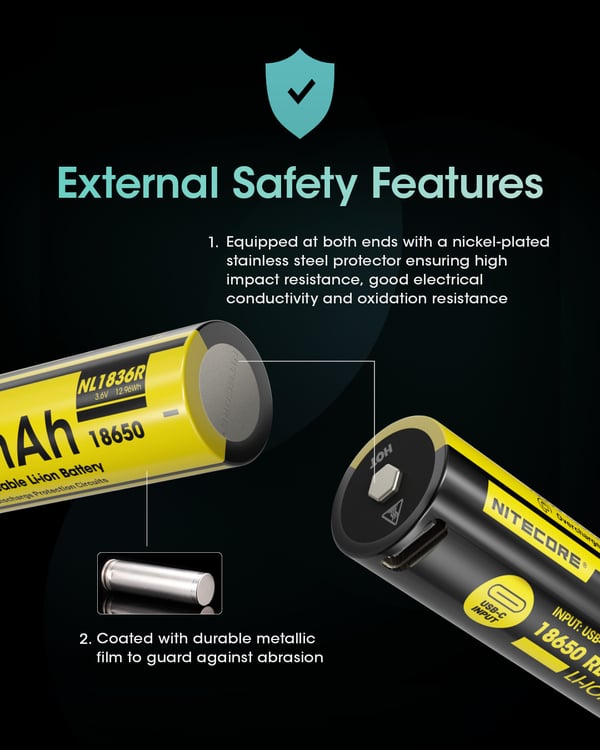 Nitecore NL1836R genopladeligt batteri Lithium-Ion (Li-Ion) 3600 mAh 3,6 V