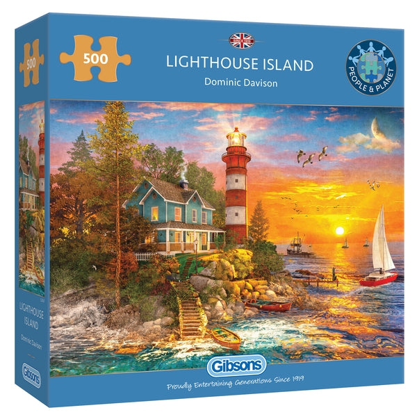 Gibsons Lighthouse Island Puslespil 500 stk