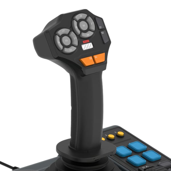 Miniatyrbillede 8 af 11: Hori HPC-043U spil-controller Sort USB Rat + pedaler + joystick PC