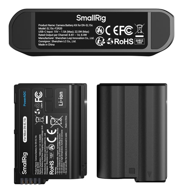 SmallRig 5486 batterioplader Batteri til digitalkamera USB