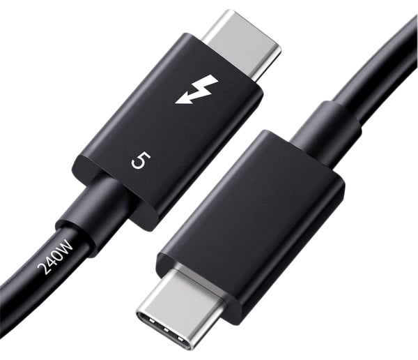 DLH DY-TU5505B Thunderbolt kabel 1 m 120 Gbit/sek. Sort DLH DY-TU5505B Thunderbolt kabel 1 m 120 Gbit/sek. Sort