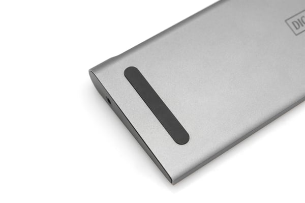 Digitus DA-70898 kannettavien tietokoneiden telakka ja porttitoistin Langallinen USB 3.2 Gen 1 (3.1 Gen 1) Type-C Hopea