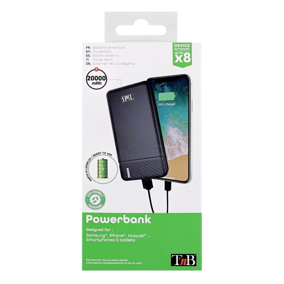 Miniatyrbillede 6 af 7: T'nB PBU20000 powerbank Polymer 20000 mAh Sort