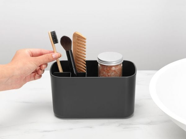 Miniatyrbillede 4 af 6: Brabantia 280085 opbevaringsbeholder til badeværelset Sort Plast Badeværelse organisatorer