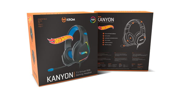 Krom KANYON Headset Kabel Huvudband Spela Svart, Blå