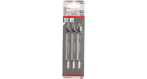 Bosch 2 608 663 867 stiksav, rullesav & sabelsavklinge Stiksavklinger High Carbon Steel (HCS) 3 stk