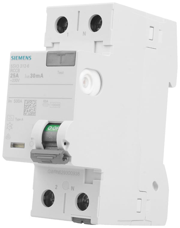 Siemens 5SV3312-6 kredsløbsafbryder Reststrøm enhed Type A 2
