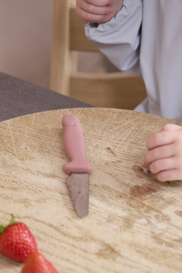 Filibabba FI-03338 småbarnsbestick Barnkniv Beige, Rosa Rostfritt stål, Silikon