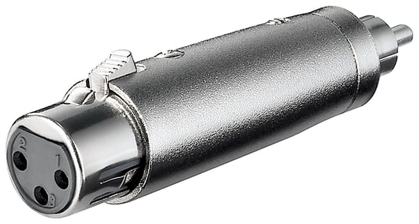 Miniatyrbillede 1 af 2: Goobay 27455 kabel kønsskifter XLR RCA Sølv