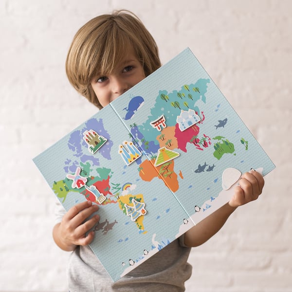 Miniatyrbild 2 av 3: APLI Kids World map Rektangel