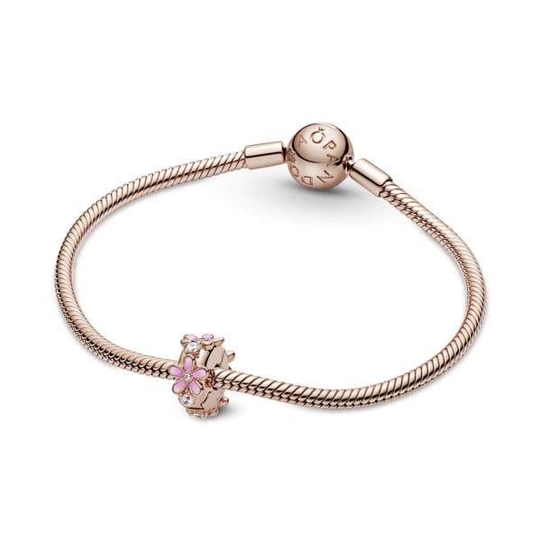 Miniatyrbillede 2 af 5: Pandora 788809C01 Blomster og blade Roseguld