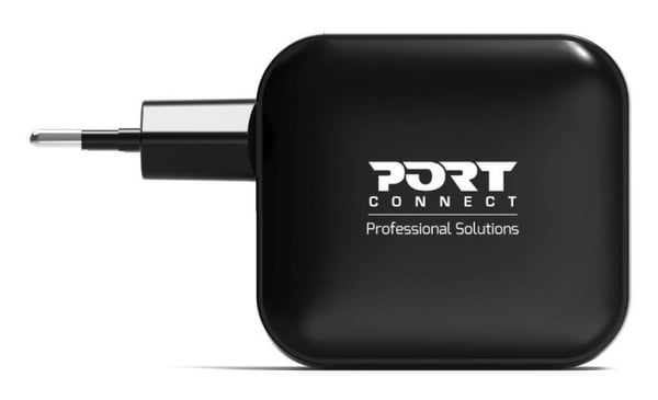 Port Designs 902100PEU oplader til mobil enhed Universel Sort Vekselstrøm Hurtig opladning Indendørs