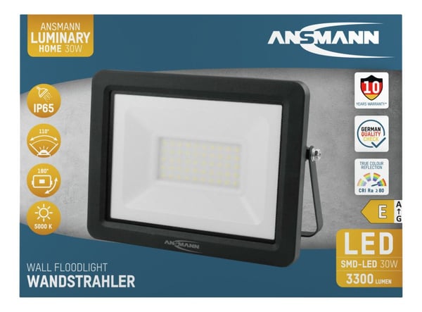 Miniatyrbild 4 av 13: Ansmann WFL30W Svart LED 30 W