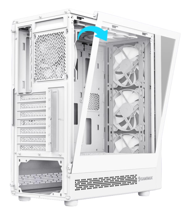 Miniatyrbillede 4 af 5: GameMax Storm 2 AW Midi Tower Hvid