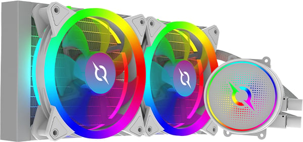 Aqirys AQUARIUS 240 AIO Processor Alt-i-en væskekøler Hvid 1 stk