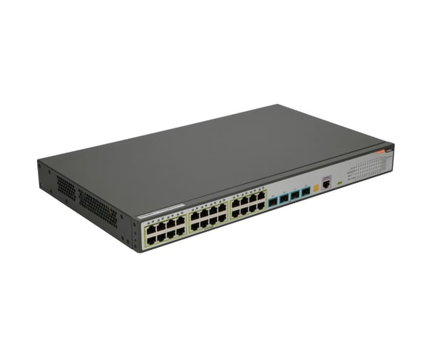Miniatyrbild 3 av 8: FiberHome S4820-28T-X-PE-AC nätverksswitchar hanterad L2/L3 Gigabit Ethernet (10/100/1000) Strömförsörjning via Ethernet (PoE) stöd 1U Svart, Grå