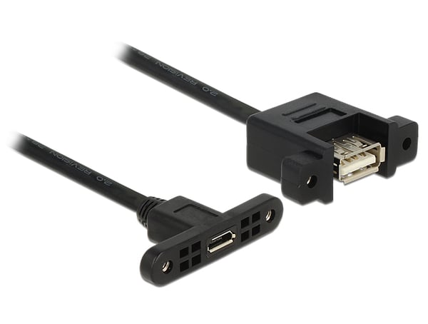 Miniatyrbillede 1 af 2: DeLOCK 1m, USB2.0 Micro-B/USB2.0-A USB-kabel USB A Micro-USB B 0,48 Gbit/sek. Sort