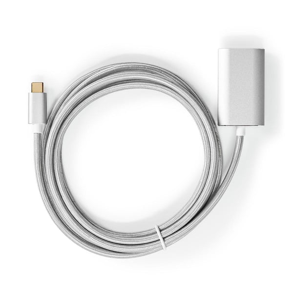 Nedis CCTB64680AL20 videokabeladapter 2 m HDMI Typ A (standard) USB Type-C Silver